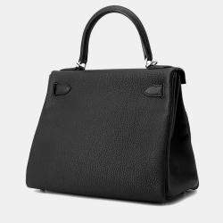 Pre Owned حقيبة هيرمس كيلي ريتورني جلد توغو أسود حجم 28