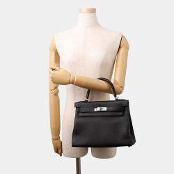 Pre Owned حقيبة هيرمس كيلي ريتورني جلد توغو أسود حجم 28