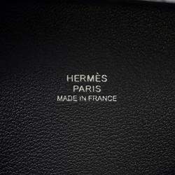 Pre Owned Hermes Bastia Black Box Calf Leather