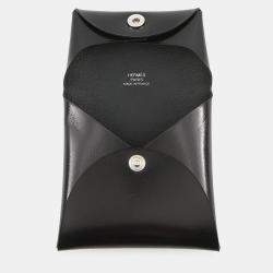 Pre Owned Hermes Bastia Black Box Calf Leather