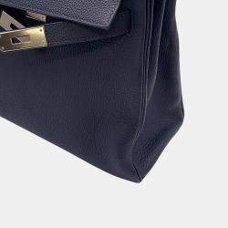 Pre Owned Hermes Kelly Retourne Blue Nuit Togo Leather Size 28