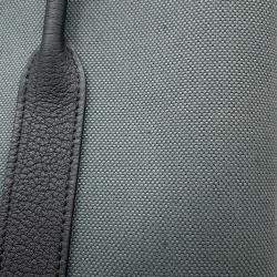 Pre Owned Hermes Garden Party Vert Mangrove/Black Toile Military Negonda Leather Size Tpm