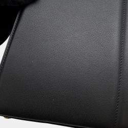 مملوكة مسبقًا Hermes Kelly Padded Sellier Black Swift Leather Size 25