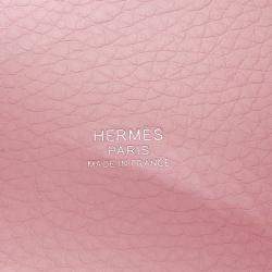 مملوكة مسبقًا Hermes Picotin Lock 18 Rose Sakura Taurillon Clemence Handbag