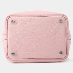 مملوكة مسبقًا Hermes Picotin Lock 18 Rose Sakura Taurillon Clemence Handbag