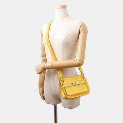مملوكة مسبقًا Hermes Jypsiere Jaune Ambre Evercolor Size Mini