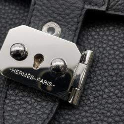 Pre Owned Hermes Sac A Depeches Black Togo Leather Size 21