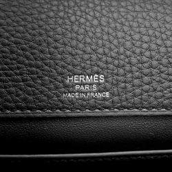 Pre Owned Hermes Sac A Depeches Black Togo Leather Size 21