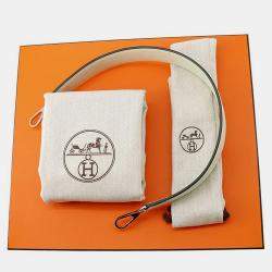 مملوكة مسبقًا Hermes Neo Evelyne Menthe/Blue Azteque/Vert Fizz Toile Officier Swift Leather Size PM