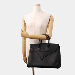 مملوكة مسبقًا Hermes Birkin Shadow Black Swift Leather Size 35