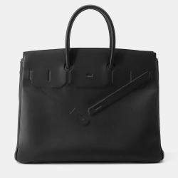مملوكة مسبقًا Hermes Birkin Shadow Black Swift Leather Size 35