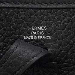 مملوكة مسبقًا حقيبة هيرمس إيفلين لونج توريلون كليمونس سوداء حجم تي بي إم
