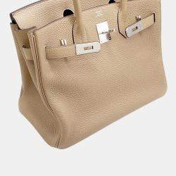 Pre Owned Hermes Birkin Beige Marfa Togo Leather Size 30