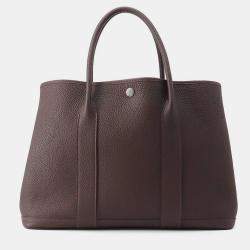 مملوكة مسبقًا Hermes Garden Party Ebene Negonda Leather Size Pm