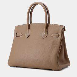 Pre Owned Hermes Birkin Etoupe Togo Leather Size 30
