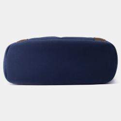 مملوكة مسبقًا حقيبة هيرمس "ساكد بانسيغ غروم" قماش توال شيفرون أزرق/تيو