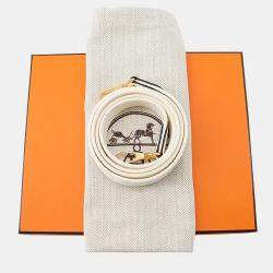 مملوكة مسبقًا Hermes Evelyne New White Taurillon Clemence Size Tpm
