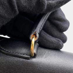 Pre Owned Hermes Kelly Retourne Black Gulliver Leather Size 35