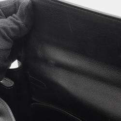 Pre Owned Hermes Kelly Retourne Black Gulliver Leather Size 35