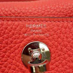 Pre Owned Hermes Lindy Rose Texas Taurillon Clemence Size Mini