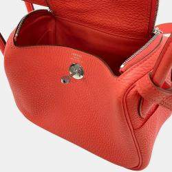 Pre Owned Hermes Lindy Rose Texas Taurillon Clemence Size Mini