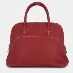 Pre Owned Hermes Bolide Relax Rouge H Epsom Size 35