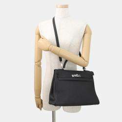 Pre Owned حقيبة هيرمس كيلي رتورني 32 جلد توغو أسود