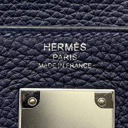 Pre Owned Hermes Kelly Retourne Blue Nuit Togo Leather Size 28