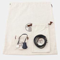 Pre Owned Hermes Kelly Retourne Blue Nuit Togo Leather Size 28