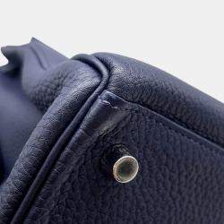 Pre Owned Hermes Kelly Retourne Blue Nuit Togo Leather Size 28