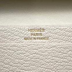 Pre Owned Hermes Bearn Mini Coin Purse Included Mushroom Chevre Myzore Goatskin