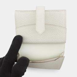 Pre Owned Hermes Bearn Mini Coin Purse Included Mushroom Chevre Myzore Goatskin