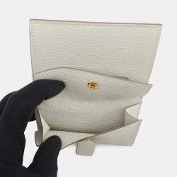 Pre Owned Hermes Bearn Mini Coin Purse Included Mushroom Chevre Myzore Goatskin