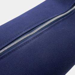 Pre Owned Hermes Bride A Black H Pavilion Marine Canvas PM