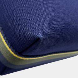 Pre Owned Hermes Bride A Black H Pavilion Marine Canvas PM