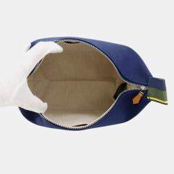 Pre Owned Hermes Bride A Black H Pavilion Marine Canvas PM