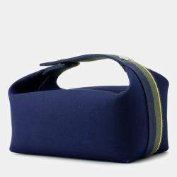 Pre Owned Hermes Bride A Black H Pavilion Marine Canvas PM