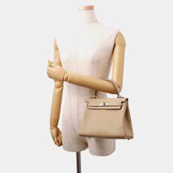 Pre Owned Hermes Kelly Retourne Poussiere Swift Leather Size 25