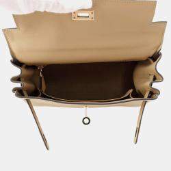 Pre Owned Hermes Kelly Retourne Poussiere Swift Leather Size 25