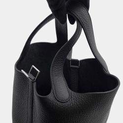 Pre Owned Hermes Picotin Lock Black Taurillon Clemence 18
