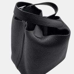 Pre Owned Hermes Picotin Lock Black Taurillon Clemence 18