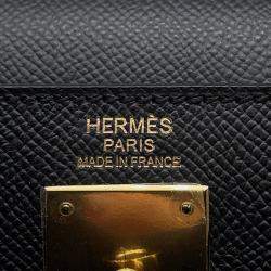 Pre Owned Hermes Kelly Sellier Black Epsom Size 32