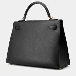 Pre Owned Hermes Kelly Sellier Black Epsom Size 32