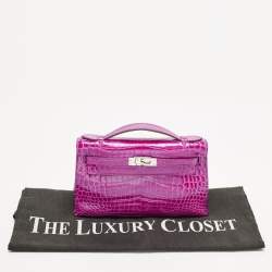 Pre Owned حقيبة صغيرة هيرمس كيلي جلد سويفت حمراء معدن ذهبي