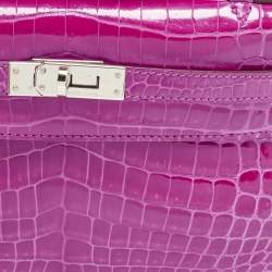 Pre Owned حقيبة صغيرة هيرمس كيلي جلد سويفت حمراء معدن ذهبي