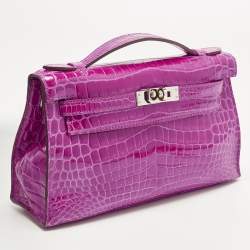 Pre Owned حقيبة صغيرة هيرمس كيلي جلد سويفت حمراء معدن ذهبي