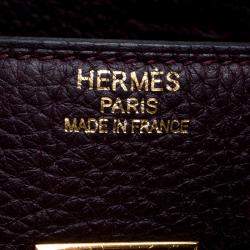 Hermes Bordeaux Togo Leather Gold Hardware Birkin 35 Bag
