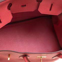 Hermes Rose Lipstick Togo Leather Gold Hardware Birkin 35 Bag