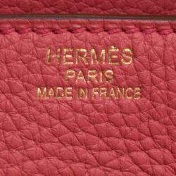Hermes Rose Lipstick Togo Leather Gold Hardware Birkin 35 Bag