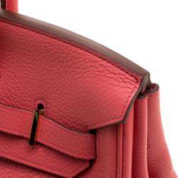 Hermes Rose Lipstick Togo Leather Gold Hardware Birkin 35 Bag